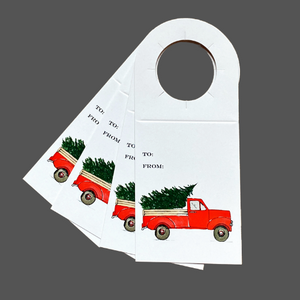 Christmas Truck Bottle Gift Tag