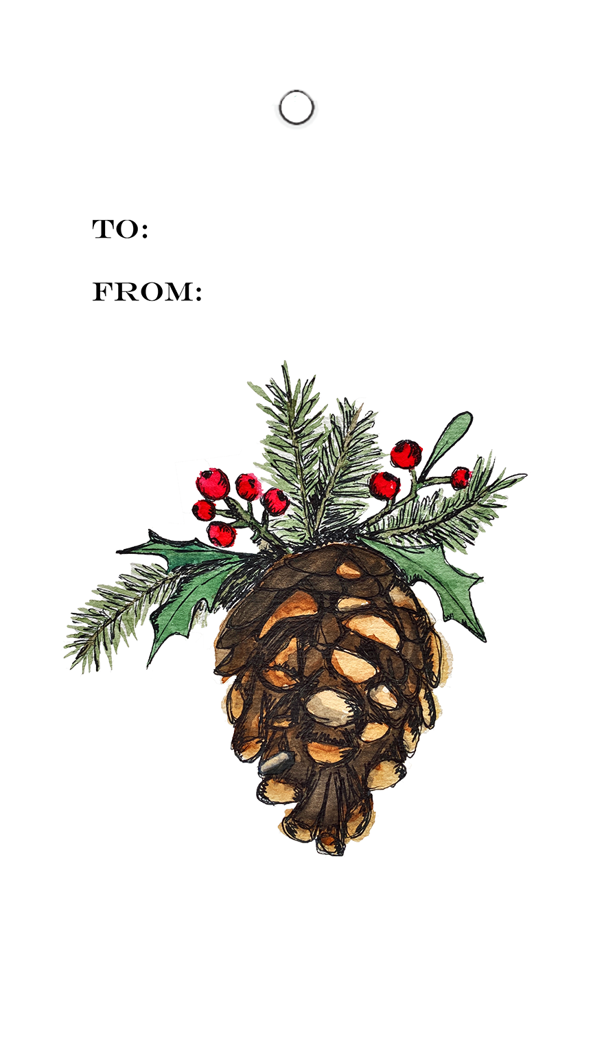 Pinecone Gift Tag